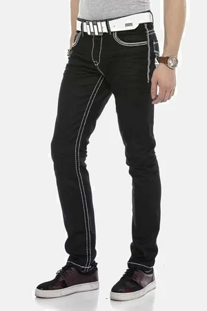 Cipo & Baxx Gerade Jeans Jeans mit farblich abgehobenen Nähten, CD553