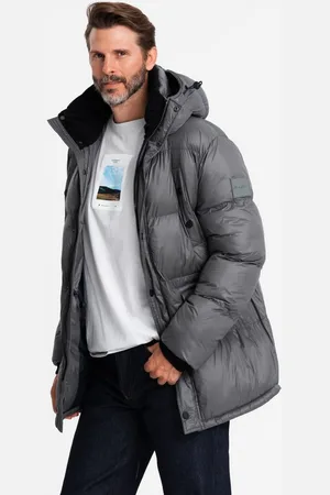 Ombre Clothing Winterjacke Lange Herren-Pufferjacke - Verkäufer: