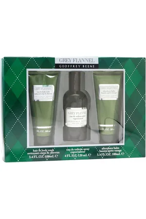 Geoffrey Beene Duft-Set Grey Flannel 120 ml EDT Spray After Shave Balm Duschgel - Verkäufer: Parfumklassiker