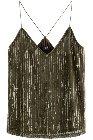 Next Trägertop Camisole mit V-Ausschnitt, Pailletten und Fransen (1-tlg) - Verkäufer: Germany GmbH