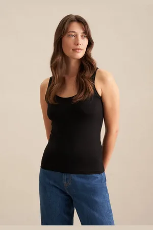 Seidensticker Shirttop Schwarze Rose Ohne Arm Rundhals