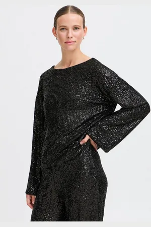 B YOUNG Longsleeve BYSOLIA LS TOP - modernes langarm Pailettenshirt - Verkäufer: meinemarkenmode