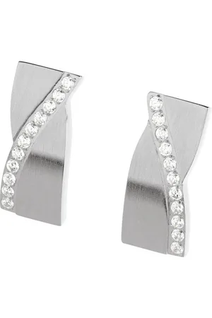 ERNSTES Paar Ohrstecker Edelstahl matt / poliert mit Zirkonia E711 - Verkäufer: Schmuck-Uhren-Trends