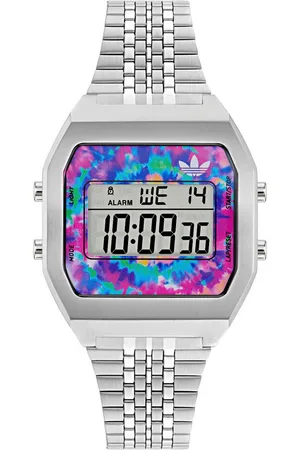 adidas Digitaluhr DIGITAL TWO AOST245572I, Quarzuhr, Armbanduhr, Herrenuhr, Damenuhr, unisex, Edelstahlarmband