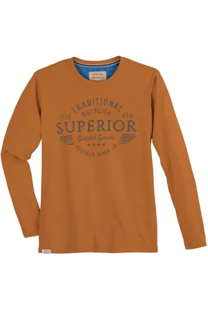 Redfield Langarmshirt Langarmshirt Superior in Übergrößen von , zimt - Verkäufer: Abraxas-online