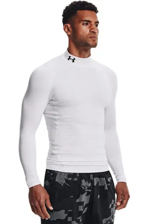 Under Armour Unterziehshirt UA CG ARMOUR COMP MOCK WHITE/COOL GREY-BLACK-HYPER PI - Verkäufer: Sport Ehnert