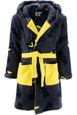 Batman Kinderbademantel DC Comics, Polyester, mit Kapuze, Bindegürtel, für Kinder mit Kapuze Gr. 98-128 cm - Verkäufer: Starkids Licensed Brands and more