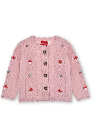 BONDI Trachtenjacke Strickjacke Baby/Kleinkind - BLÜMCHEN/PILZE - rosé - Verkäufer: Alpenwahnsinn Tracht & Lifestyle