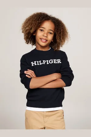 Tommy Hilfiger Strickpullover MONOTYPE REGULAR SWEATER mit aufgesticktem Logo