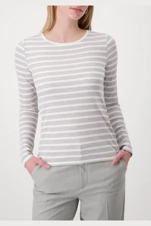 monari Rundhalsshirt mit Streifen