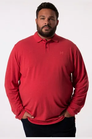 Men Plus Poloshirt Men+ Poloshirt Basic Piqué Langarm bis 8 XL - Verkäufer: Popken Fashion Group