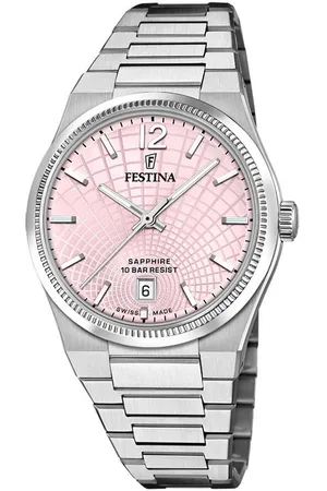 Festina Quarzuhr Rive Collection F20052/3, Armbanduhr, Damenuhr, Swiss Made, Edelstahlarmband, analog, Tag
