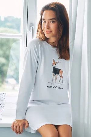 LOUIS & LOUISA Schlafanzug Nachthemd Damen - BAMBI/WARM UMS HERZ - - Verkäufer: Alpenwahnsinn Tracht & Lifestyle