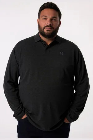 Men Plus Poloshirt Men+ Poloshirt Basic Piqué Langarm bis 8 XL - Verkäufer: Popken Fashion Group