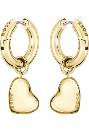 HUGO BOSS Paar Creolen HONEY LOVE, Herz, 1580640, 1580641, Einhänger abnehmbar