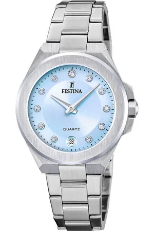 Festina Quarzuhr Mademoiselle F20700/3, Armbanduhr, Damenuhr, Edelstahlarmband, analog, Tag, Zirkonia (synth)