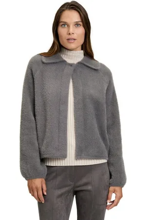 Betty Barclay Strickjacke Strick-Cardigan mit Kragen (1-tlg) Material