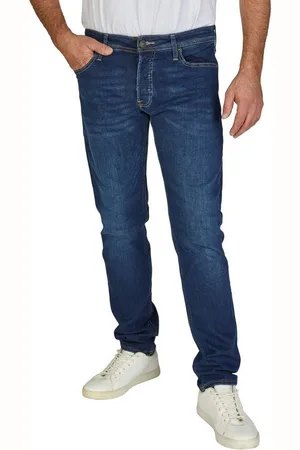 JACK & JONES Straight-Jeans Herren Jeanshose JJICLARK Straight Fit Denim Hose mit Stretch - Verkäufer: Jeans-direct