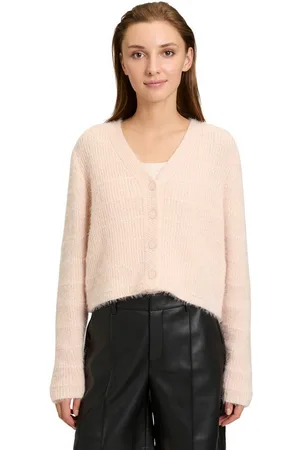 Cartoon Strickjacke Strick-Cardigan mit Knopfleiste (1-tlg) Struktur