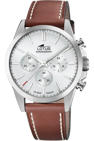 Lotus Chronograph 18990/1, Quarzuhr, Armbanduhr, Herrenuhr, Lederarmband, analog, Stoppfunktion