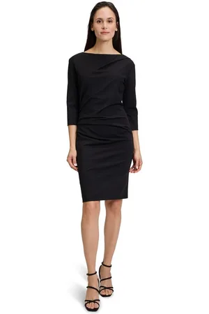 Betty & Co Jerseykleid Betty & Co Jerseykleid mit 3/4 Arm Falten