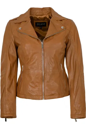 Jilani Lederjacke Smilla - Damen Lederjacke Lammnappa cognac - Verkäufer: Lederjacken24