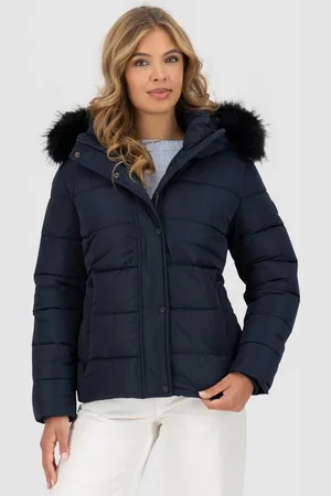 alife kickin Steppjacke SunndustAK A hochwertige Winterjacke mit abnehmbarem Fellimitat