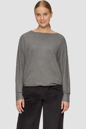 QS by s.Oliver Strickpullover Strukturierter Strickpullover mit Fledermausärmeln - Verkäufer: