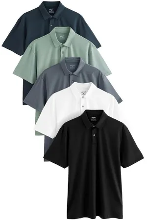 Next Poloshirt Regular Fit Kurzarm-Poloshirts, Jersey, 5er-Pack (5-tlg) - Verkäufer: Germany GmbH