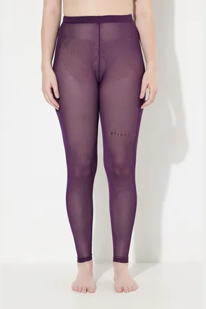 Ulla Popken Feinstrumpfhose Strumpf-Leggings Mesh Schriftzug Flockdruck - Verkäufer: Popken Fashion Group