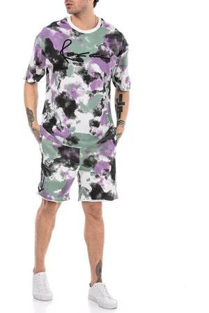 Redbridge Freizeitanzug Red Bridge Herren Set Sweat Freizeit Anzug T-Shirt Hose Violett M (Set, 2-tlg., Shorts und Hemd) - Verkäufer: ChillDeal
