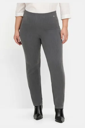 Sheego Stretch-Hose Große Größen mit Schlupfbund, in melierter Optik