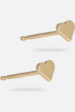 Jukserei Paar Ohrstecker Damen Gold - Amore Ohrringe vergoldet - Mini Herz 0,4 cm, Silber 925, 24 Karat vergoldet - Verkäufer: Jan Eißmann