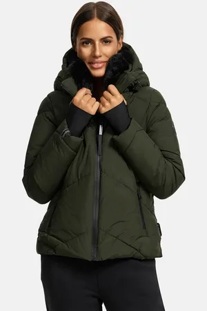 Marikoo Winterjacke Simaraa mit abnehmbarem Kunstfellkragen