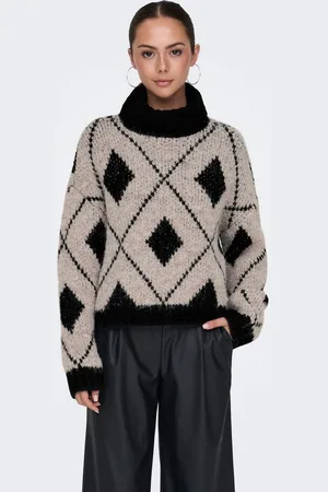 JACQUELINE DE YONG Strickpullover Strickpullover Rollkragen Langarm Tiefe Schultern JDYZOEY LIFE L/S RN JACQUARD PULLOVE KNT - Verkäufer: ARIZONAS