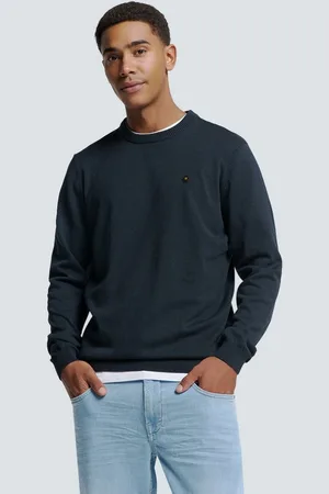 No Excess Rundhalspullover Zweifarbiger Pullover von Timeless Basics