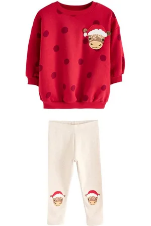 Next Langarmshirt & Leggings Weihnachts-Sweatshirt und Leggings, Hamish (2-tlg) - Verkäufer: Germany GmbH