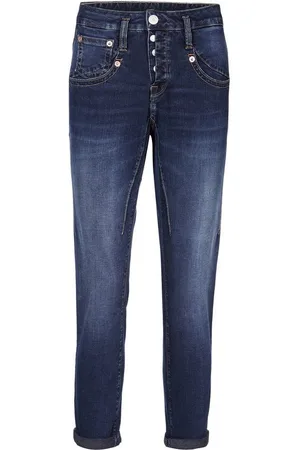 Herrlicher Regular-fit-Jeans 5318-D9782, Shyra Cropped Jeans halb verdeckte Knopfleiste, raffinierte Seitennähte und Abnäher - Verkäufer: Gio Milano