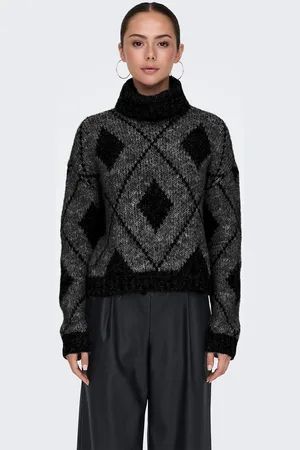JACQUELINE DE YONG Strickpullover Strickpullover Rollkragen Langarm Tiefe Schultern JDYZOEY LIFE L/S RN JACQUARD PULLOVE KNT - Verkäufer: ARIZONAS