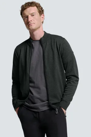 No Excess Rundhalspullover Zweifarbige Strickjacke von Timeless Basics