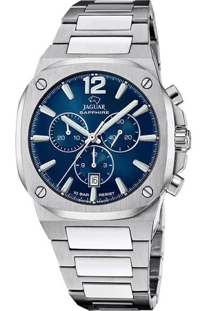 Jaguar Chronograph Rondcarre J1025/1, Quarzuhr, Armbanduhr, Herrenuhr, Swiss Made, Edelstahlarmband, analog