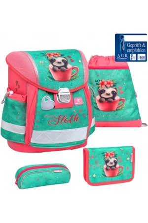Belmil Rucksack Rucksack ergonomisches Schulranzen-Set 4-teilig Cute Sloth Ranzen - Verkäufer: miniHeld ®
