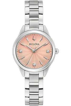 BULOVA Quarzuhr 96P254, Armbanduhr, Damenuhr, Edelstahlarmband, analog