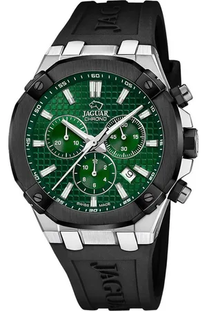 Jaguar Chronograph Diplomatic J1020/1, Quarzuhr, Armbanduhr, Herrenuhr,Swiss Made,Stoppfunktion,Kautschukband