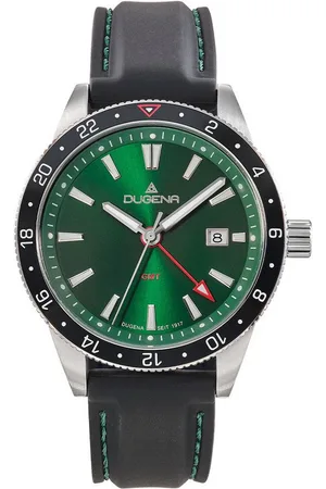 DUGENA Quarzuhr Herren-Armbanduhr GMT, Quarzwerk, wasserdicht, 10 bar - Verkäufer: Selva Technik GmbH