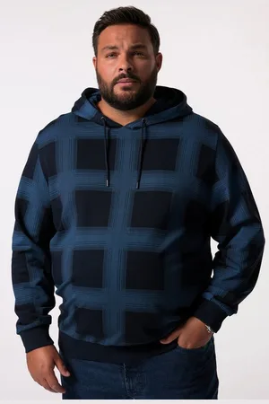Men Plus Sweatshirt Men+ Hoodie Alloverprint Kapuze bis 8 XL - Verkäufer: Popken Fashion Group