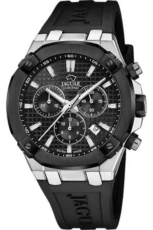 Jaguar Chronograph Diplomatic J1020/2, Quarzuhr, Armbanduhr, Herrenuhr,Swiss Made,Stoppfunktion,Kautschukband