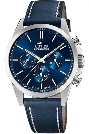Lotus Chronograph 18990/2, Quarzuhr, Armbanduhr, Herrenuhr, Lederarmband, analog, Stoppfunktion