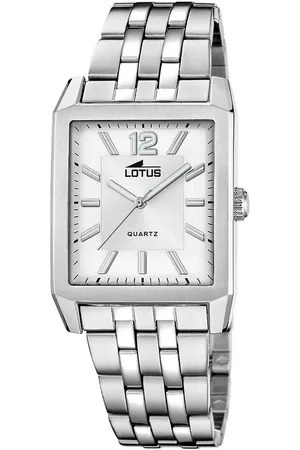 Lotus Quarzuhr Square 18983/1, Armbanduhr, Herrenuhr, Edelstahlarmband, analog
