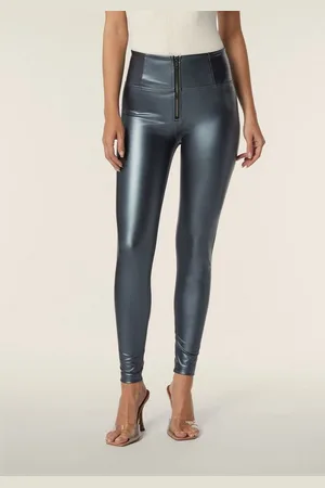 Freddy Jeggings WR.UP Eco Vegan Leder 7/8 High Waist Metallic Phantom Metalized - Verkäufer: Sun & Famous